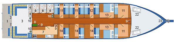 lay out main deck Dolphin Queen